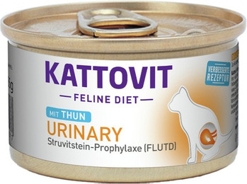Produktbild von KATTOVIT Feline Diet Urinary 85g Dose Katzennassfutter Diätnahrung Sparpaket 24 x 85 Gramm Thunfisch