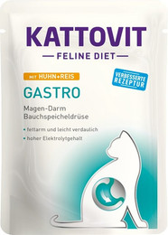 Produktbild von Kattovit Feline Gastro Huhn & Reis - 24 x 85 g