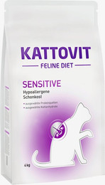 Produktbild von KATTOVIT Feline Sensitive Katzentrockenfutter Diätnahrung Sparpaket 2 x 4 Kilogramm