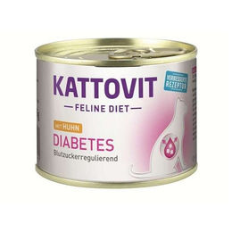 Produktbild von Kattovit Katzen Nassfutter Diät Diabetis/Gewicht Huhn 12 x 185g