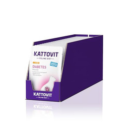Produktbild von Kattovit Katzen Nassfutter Diät Diabetis Huhn 24 x 70g Pouch-Beutel