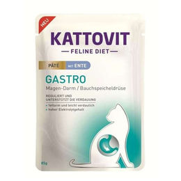 Produktbild von Kattovit Katzen Nassfutter Diät Gastro Paté mit Ente 10 x 85g Pouch-Beutel