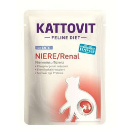 Produktbild von Kattovit Katzen Nassfutter Diät Niere/Renal Huhn 24 x 85g Pouch-Beutel