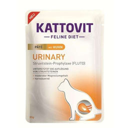 Produktbild von Kattovit Katzen Nassfutter Diät Urinary Paté mit Huhn 10 x 85g Pouch-Beutel