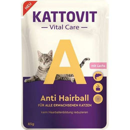 Produktbild von Kattovit Katzen Nassfutter Diät Vital Care Anti Hairball 24 x 85g Pouch-Beutel