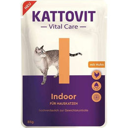 Produktbild von Kattovit Katzen Nassfutter Diät Vital Care Indoor 24 x 85g Pouch-Beutel