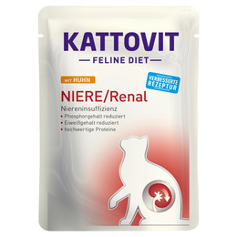 Produktbild von Kattovit Niere/Renal Huhn Katzenfutter - 24 x 85 g