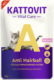 Produktbild von KATTOVIT Vital Care 85 Gramm Diätfutter Sparpaket 48 x 85 Gramm Anti Hairball
