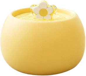 Produktbild von Katze mit großer Kapazität Creme Blume Keramik Wasserspender Hund Elektrische Zirkulation Lebendwasser Spender Haustierbedarf 1L