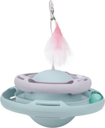 Produktbild von Katzen-Drehtisch-Spielzeug Sicher Multifunktional Attraktiv Puzzle-Drehtisch Kätzchen-Spielzeug mit Lustigem Katzenstab