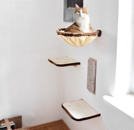 Produktbild von Katzen-Kletterwand 4-teilig beige/braun