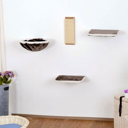 Produktbild von Katzen-Kletterwand 4-teilig Grau