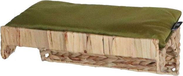 Produktbild von Katzen-Kletterwand WH mit Samtkissen oliv