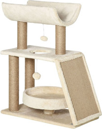 Produktbild von Katzen Kratzbaum Klein mit Spielball, Bett und Kratzbrett