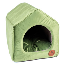 Produktbild von Katzen- und Hundehaus Velours, grün - M