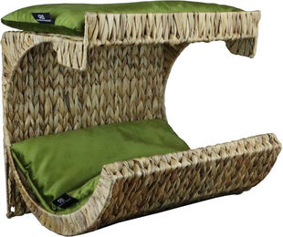 Produktbild von Katzen-Wandmulde WH mit Samtkissen oliv