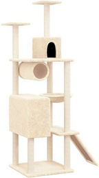 Produktbild von Katzenbaum mit Sisal-Kratzsäulen Creme 168 cm