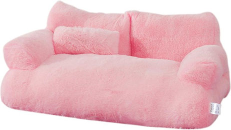 Produktbild von Katzenbett, ultraweiches Plüschmaterial, Hunde- und Katzenbetten für Katzen im Innenbereich, Katzensofa, entlastet Muskeln und Gelenke L