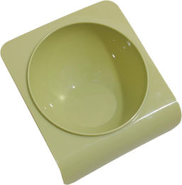 Produktbild von Katzenfutternapf Schräg Einfacher Stil Erfrischende Farbe Glatt Geruchlos Kunststoff Haustierfutternapf Grasgrün