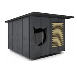 Produktbild von Katzenhaus 56x47 cm Outdoor Katzenhütte aus Holz mit Isolierung
