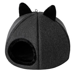 Produktbild von Katzenhaus Kitty Head mit Ball und Kissen, Schwarz, Größe 1