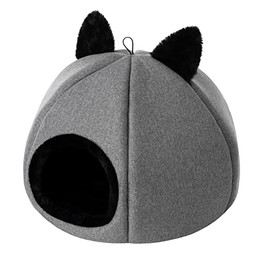 Produktbild von Katzenhaus Kitty Head mit Kissen und Spielball, Graphit, Größe 2