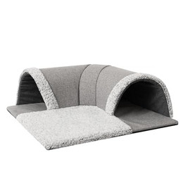 Produktbild von Katzenhütte 2 in 1 mit Tunnel und Matte, rutschfest, 70x70 cm