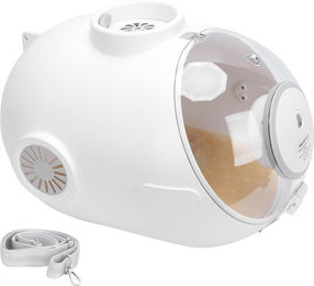 Produktbild von Katzenkapsel-Tragetasche Transparente Umhängetasche Kapsel mit eingebautem Ventilatorlicht Futterbox