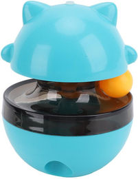 Produktbild von Katzenleckerli-Spenderball Interaktiver Rotierender Verstellbarer Futter-Puzzle Langsames Fressen Katzenfutter-Spielzeug