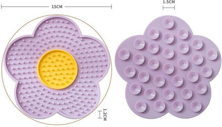 Produktbild von Katzenleckunterlage Sonnenblumenform aus Silikon - 15 cm