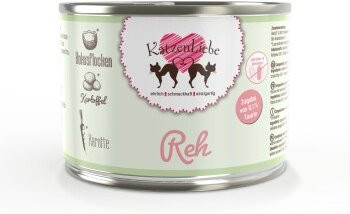 Produktbild von KatzenLiebe Adult Reh - 12 x 200 g