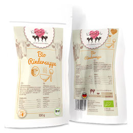 Produktbild von Katzenliebe Bio-Rindersuppe 100 g - 12 Stück