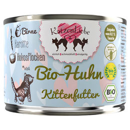 Produktbild von Katzenliebe Kitten Bio-Huhn mit Bio-Karotte 200 g - 12 Stück