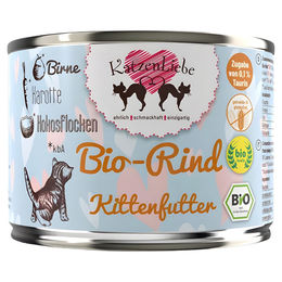 Produktbild von Katzenliebe Kitten Bio-Rind mit Bio-Karotte 200 g - 12 Stück