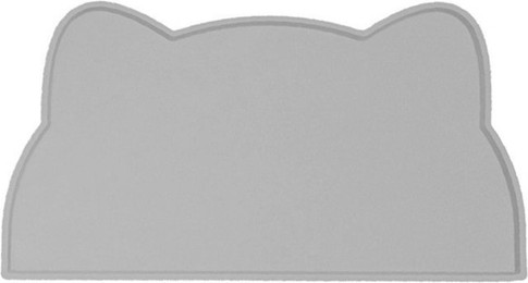 Produktbild von Katzennapfmatte 17,3 Zoll lang 9,8 Zoll breit Weich Rutschfest Silikon Auslaufsicher Haustierfutterunterlage für Zuhause graue
