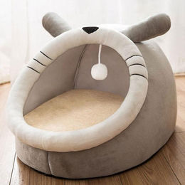 Produktbild von Katzennest Vier Jahreszeiten Universal-Katzenhaus Halbgeschlossenes Katzenbett Villa Katzenhaus Abnehmbares und waschbares Zwinger-Hundebett Heimtierbedarf S