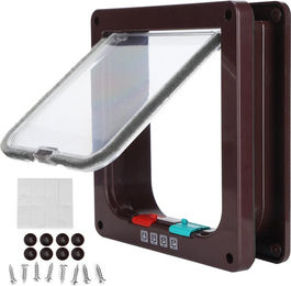 Produktbild von Katzenschloss Sicherheitsklappe Katzen-Klapptür Kunststoff braun