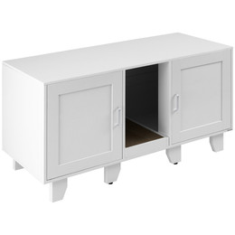 Produktbild von Katzenschrank Freya mit Kratzmatte weiß