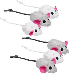 Produktbild von Katzenspielzeug Trixie Plüschmäuse 6er Pack - 2 x 6 Stk.