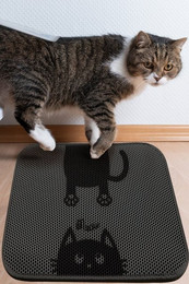 Produktbild von Katzenstreu-Matte 45x60 cm aus PVC und Polyester