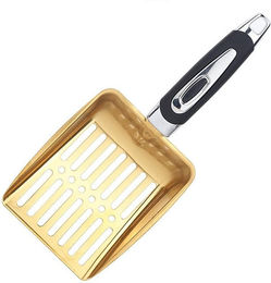 Produktbild von Katzenstreuschaufel Metall Langer Griff Streuschaufel Tiefe Schaufel für Katze Kätzchen Katzentoilette Reinigungswerkzeug Haustierbedarf