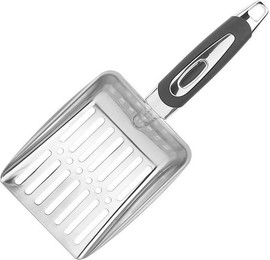 Produktbild von Katzenstreuschaufel Metall mit langem Griff