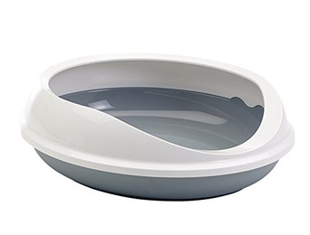 Produktbild von Katzentoilette Figaro grau oval