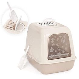 Produktbild von Katzentoilette mit Abdeckung und Aktivkohle-Luftfilter