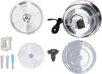 Produktbild von Katzenwasserbrunnen 2,5 l aus 304 Edelstahl - 2,5 l