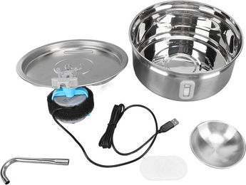 Produktbild von Katzenwasserbrunnen Edelstahl 3,2L Automatische Zirkulation - 3,2 l