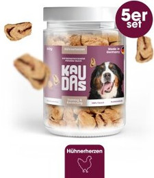 Produktbild von KAUDAS Hühnerherzen Pur Natursnack - 5 x 60 g