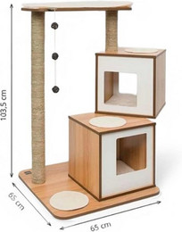 Produktbild von KEINerlei Kratzbaum Stabil Katzenbaum Kletterbaum Höhle Katzenmöbel Holz Optik