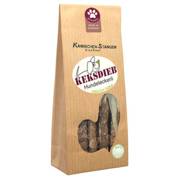 Produktbild von Keksdieb Kaninchenfleisch-Stangen getreidefrei - 125 g