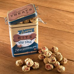 Produktbild von Keksdosen-Set Every bite you take blau-gelb - 250 g